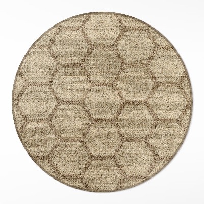 Vinyl vloerkleed rond Imitatie hexagonale stof