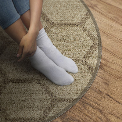 Vinyl vloerkleed rond Imitatie hexagonale stof