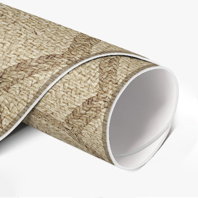 Vinyl vloerkleed rond Imitatie hexagonale stof