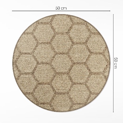 Vinyl vloerkleed rond Imitatie hexagonale stof
