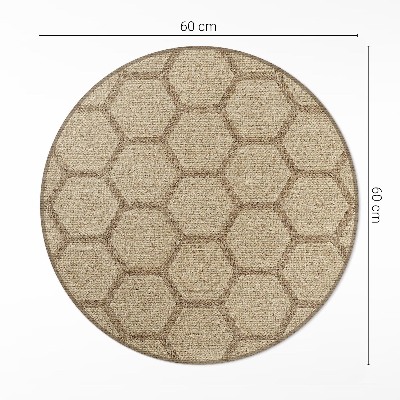 Vinyl vloerkleed rond Imitatie hexagonale stof