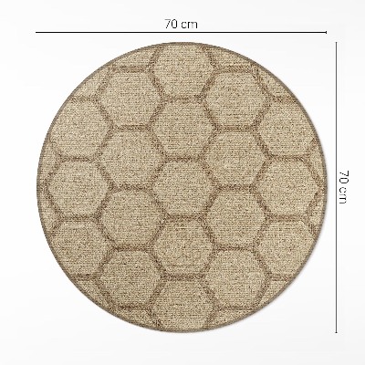 Vinyl vloerkleed rond Imitatie hexagonale stof