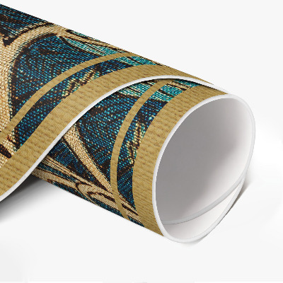 Pvc mat rond Imitatiestof met planten