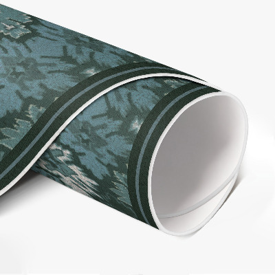 Pvc mat rond Retro planten schaakbord