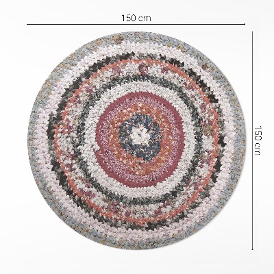 Rond pvc tapijt Vintage gevlochten patroon