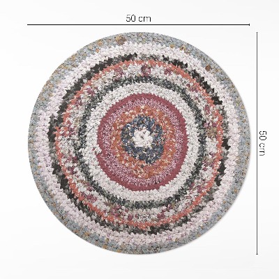 Rond pvc tapijt Vintage gevlochten patroon