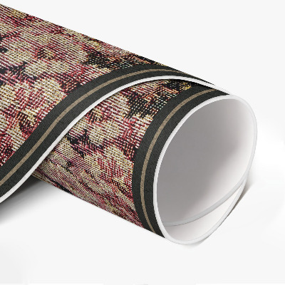 Pvc mat rond Retro vintage verweerde bloemen