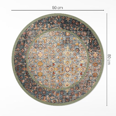 Rond pvc tapijt Vintage Turkse planten
