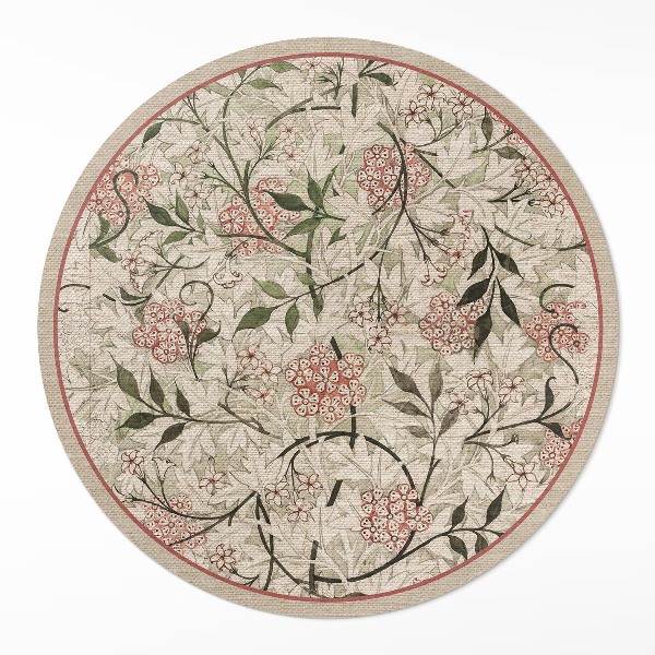 Pvc mat rond Delicate boho-vegetatie