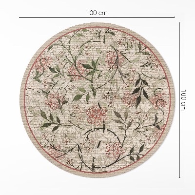 Pvc mat rond Delicate boho-vegetatie