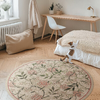 Pvc mat rond Delicate boho-vegetatie
