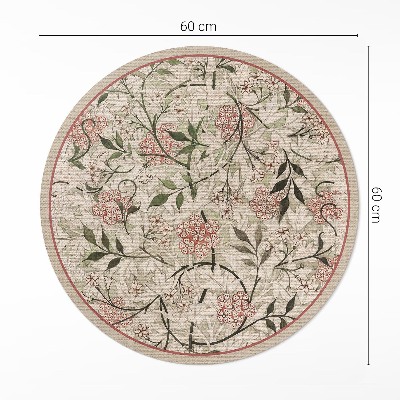 Pvc mat rond Delicate boho-vegetatie