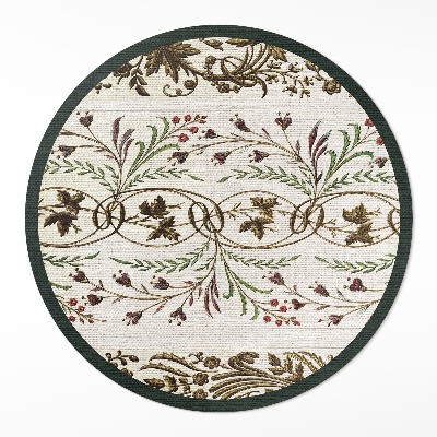 Pvc mat rond Decoratieve plantenornamenten