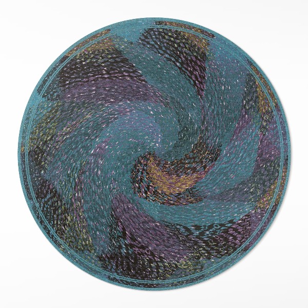 Rond pvc tapijt Abstracte compositie van vlekken