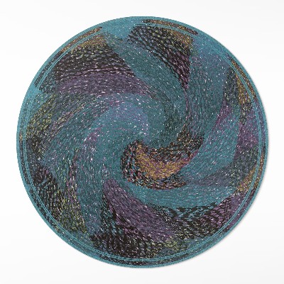 Rond pvc tapijt Abstracte compositie van vlekken