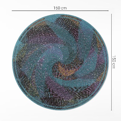 Rond pvc tapijt Abstracte compositie van vlekken