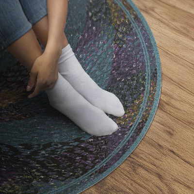 Rond pvc tapijt Abstracte compositie van vlekken