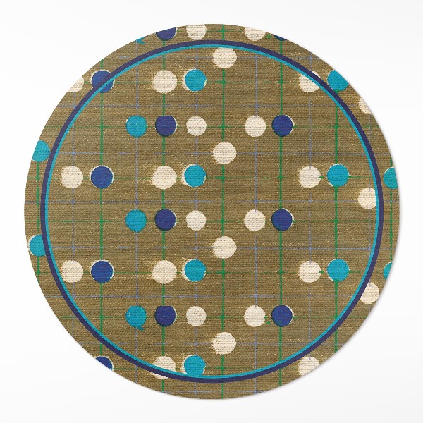 Rond pvc tapijt Kleurrijke stippen op stof