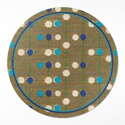 Rond pvc tapijt Kleurrijke stippen op stof