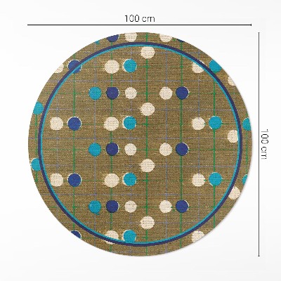 Rond pvc tapijt Kleurrijke stippen op stof