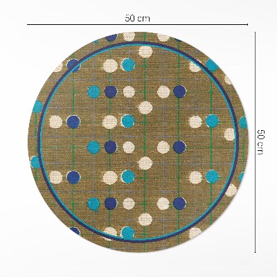 Rond pvc tapijt Kleurrijke stippen op stof