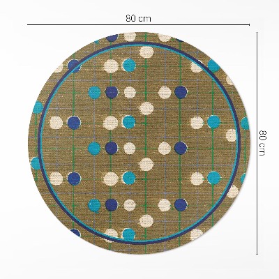 Rond pvc tapijt Kleurrijke stippen op stof