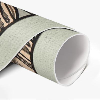 Rond pvc tapijt Vrouwenportret door Alfons Mucha