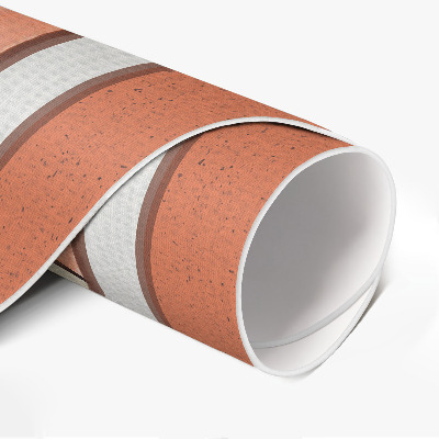 Vinyl vloerkleed rond Vrouw uit het glas-in-loodraam van Alfons Mucha