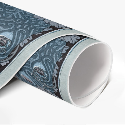 Pvc mat rond Blauwe pauwen in druiven