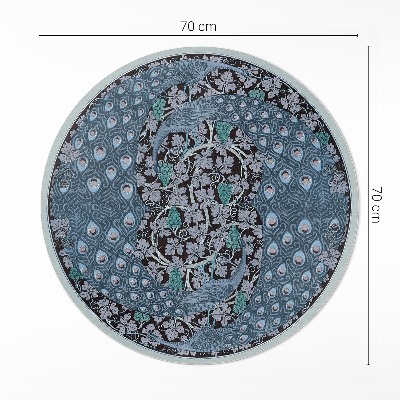 Pvc mat rond Blauwe pauwen in druiven