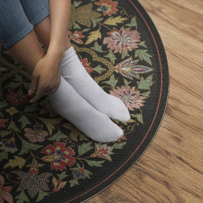 Rond pvc tapijt Kleurrijk bloemstuk