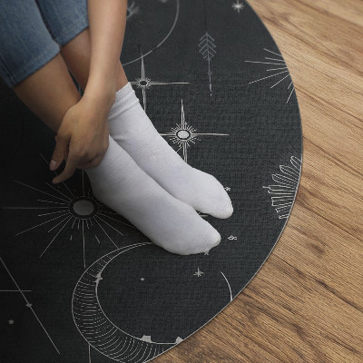 Rond pvc tapijt Ruimteastrologie, sterrenbeelden, manen