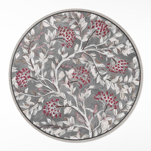 Rond pvc tapijt Delicate vintage bloemenschilderij