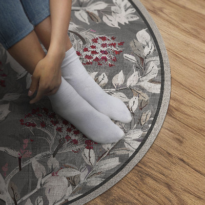 Rond pvc tapijt Delicate vintage bloemenschilderij