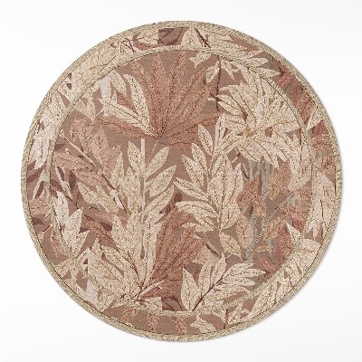 Vinyl vloerkleed rond Boho vintage blad