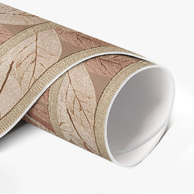 Vinyl vloerkleed rond Boho vintage blad