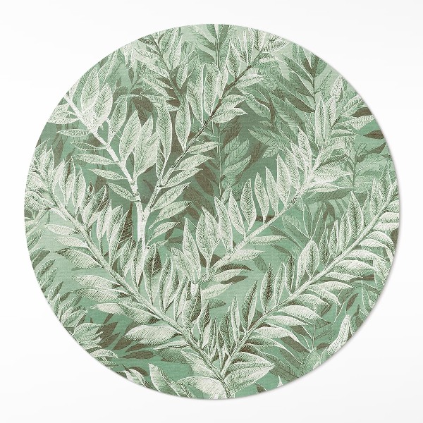 Pvc mat rond Weelderige boho vintage vegetatie