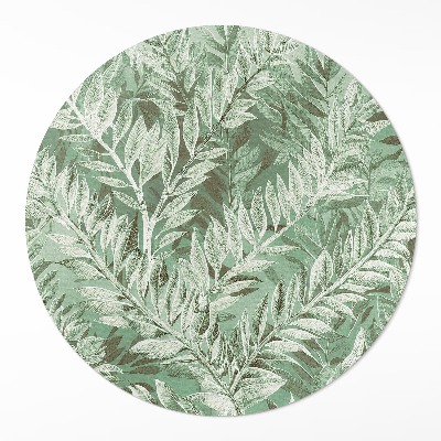 Pvc mat rond Weelderige boho vintage vegetatie