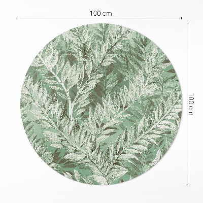 Pvc mat rond Weelderige boho vintage vegetatie