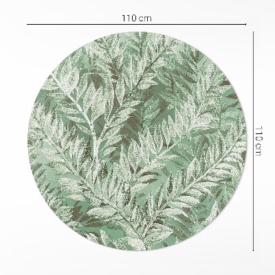 Pvc mat rond Weelderige boho vintage vegetatie