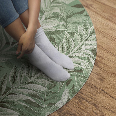 Pvc mat rond Weelderige boho vintage vegetatie