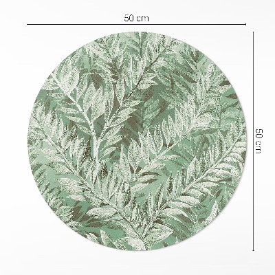 Pvc mat rond Weelderige boho vintage vegetatie