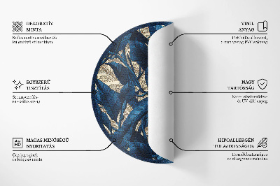 Vinyl vloerkleed rond Geometrisch patroon grafisch decoratief borduurwerk