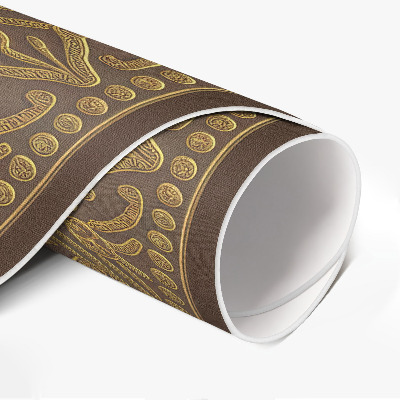 Vinyl vloerkleed rond Geometrisch patroon grafisch decoratief borduurwerk