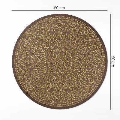 Vinyl vloerkleed rond Geometrisch patroon grafisch decoratief borduurwerk