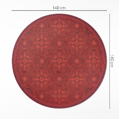 Pvc mat rond Decoratief patroon in vintage Perzische stijl
