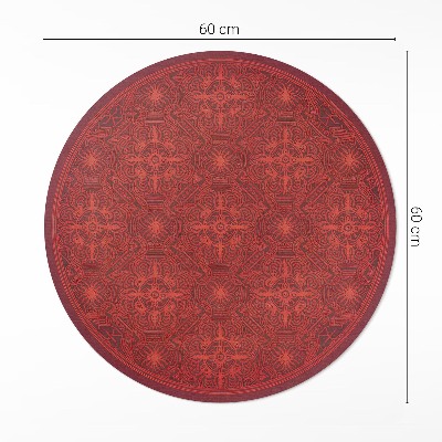 Pvc mat rond Decoratief patroon in vintage Perzische stijl
