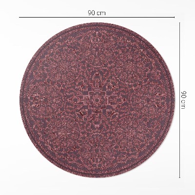 Pvc mat rond Decoratief geometrisch patroon in vintage stijl