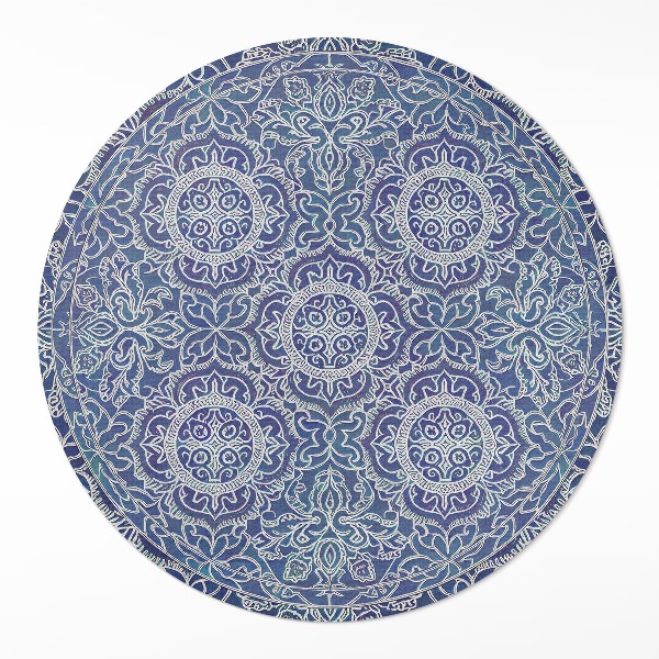 Rond pvc tapijt Rijkelijk versierd geometrisch vintage patroon