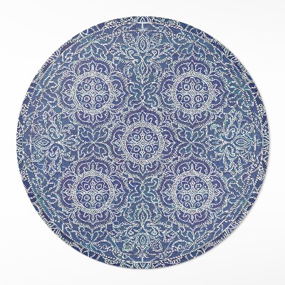 Rond pvc tapijt Rijkelijk versierd geometrisch vintage patroon